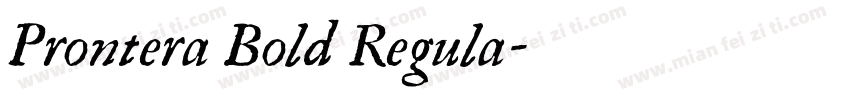 Prontera Bold Regula字体转换
